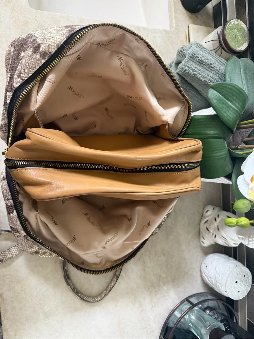 A. Bellucci Reptile leather Boston bag Gorgeous!